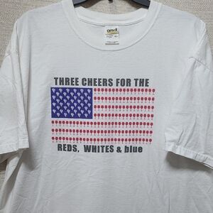 US Flag Themed Wine Graphic T Shirt Unisex PTP 25
